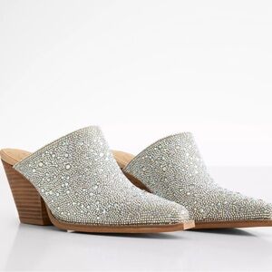 Sweet Rhinestone Mule Shoe Size 7